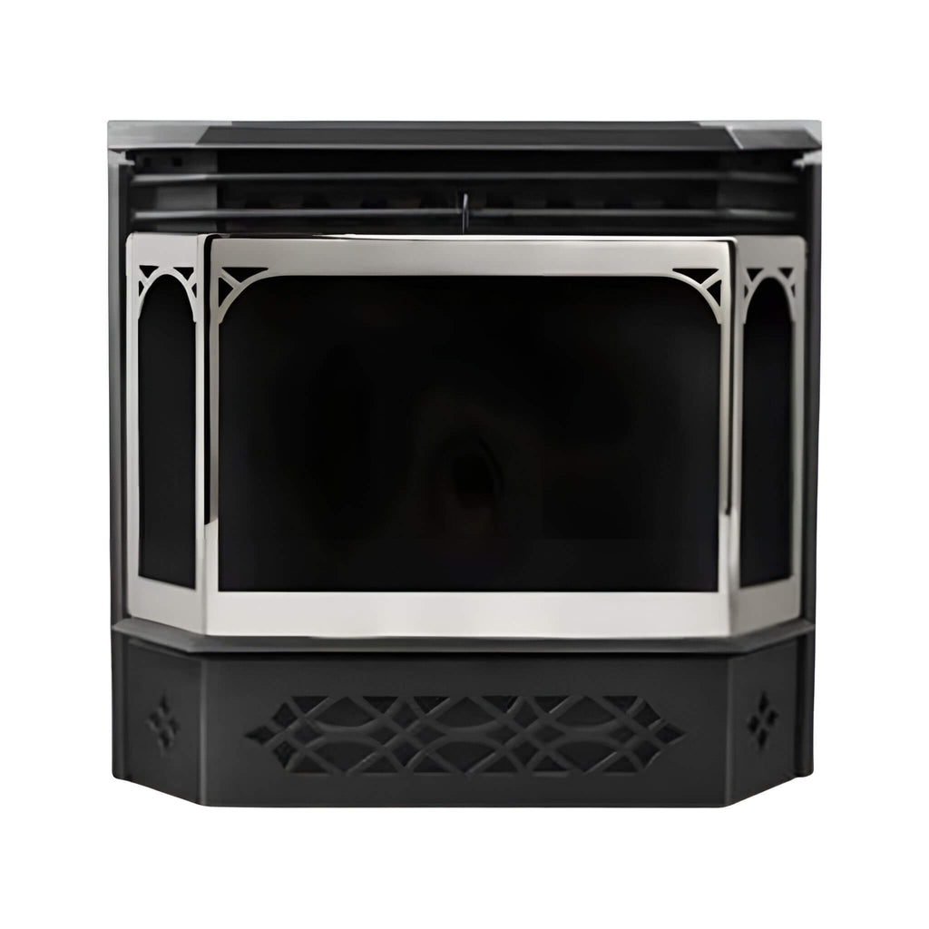 NAPOLEON HALIBURTON 50 Direct Vent Millivolt Ignition Compact Natural Gas Stove, 22" [GDS28-1NSB] (SAK81523) - Saksby Wholesale - Front View With No Flames