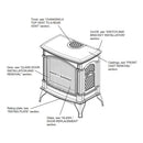 NAPOLEON KNIGHTSBRIDGE 60 Majolica Brown Natural Gas Stove With Flame And Heat Adjustment, 27" [GDS60-1NNSB] (SAK14738) - Components View