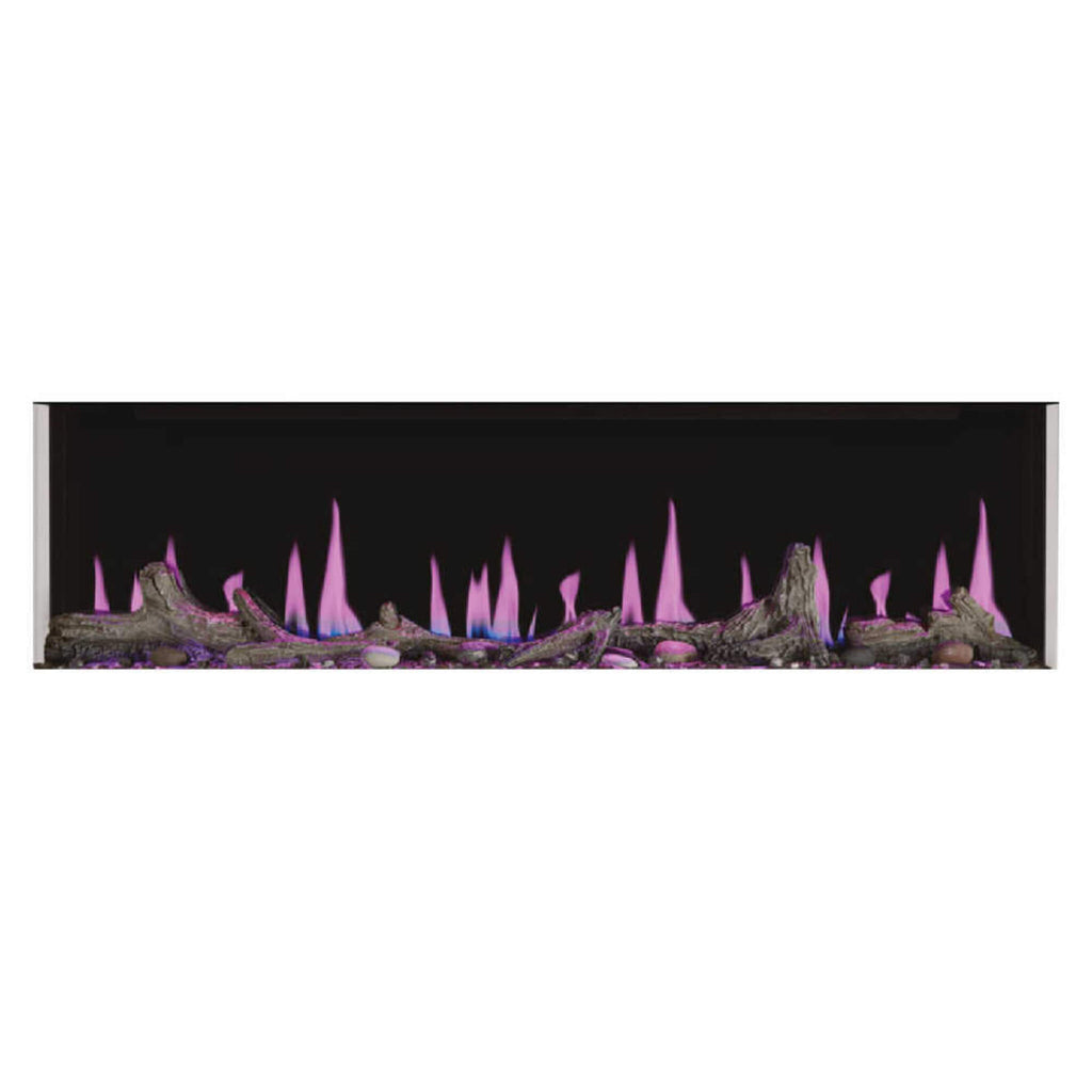 NAPOLEON LUMINEX 65" LCD Built-In Electric Fireplace With Remote Control [NEFL65LCD-3SV] (SAK83665) - Pink Flames View