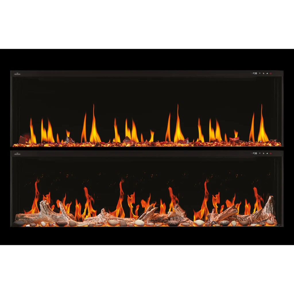 Napoleon Luminex 65" LCD Built-In Electric Fireplace With Remote Control [NEFL65LCD-3SV] SAKSBY - Flames View