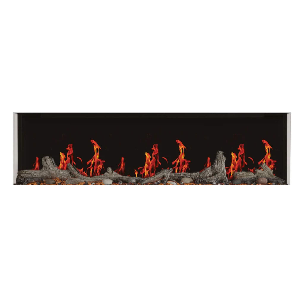 Napoleon Luminex 65" LCD Built-In Electric Fireplace With Remote Control [NEFL65LCD-3SV] SAKSBY - Red Flames View
