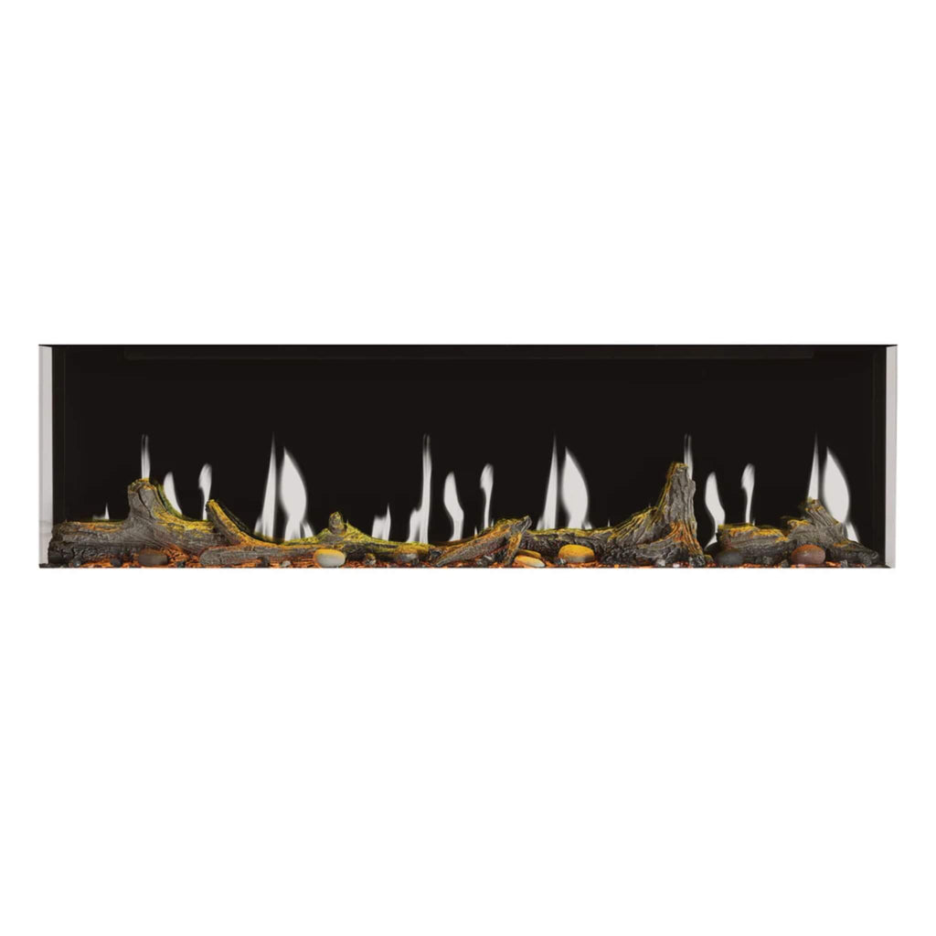 Napoleon Luminex 65" LCD Built-In Electric Fireplace With Remote Control [NEFL65LCD-3SV] SAKSBY - White Flames View