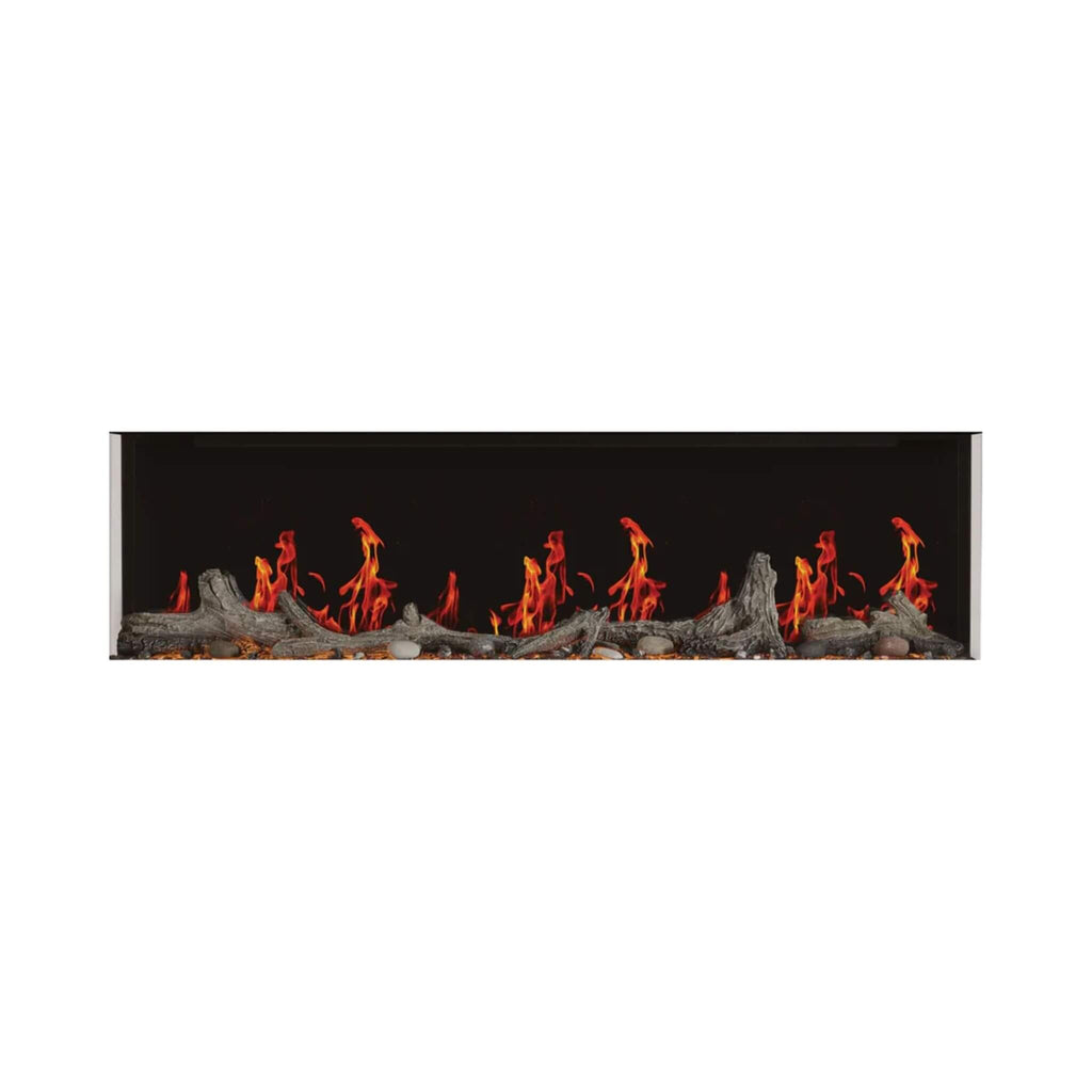 Napoleon Luminex 65" LCD Built-In Electric Fireplace With Remote Control [NEFL65LCD-3SV] (SAK83665) - Saksby Wholesale - Red Flames View