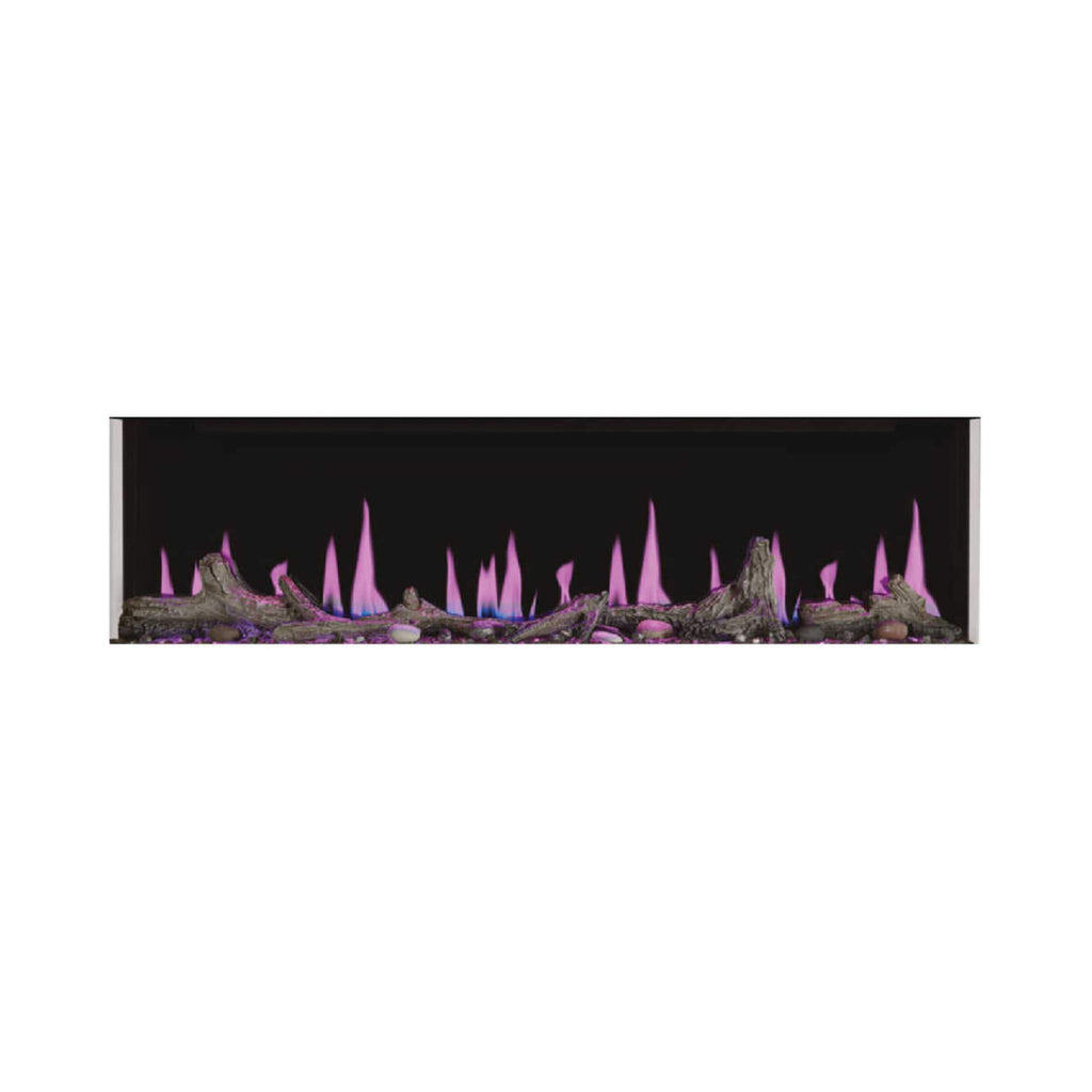 Napoleon Luminex 65" LCD Built-In Electric Fireplace With Remote Control [NEFL65LCD-3SV] (SAK83665) - Saksby Wholesale - Pink Flames View