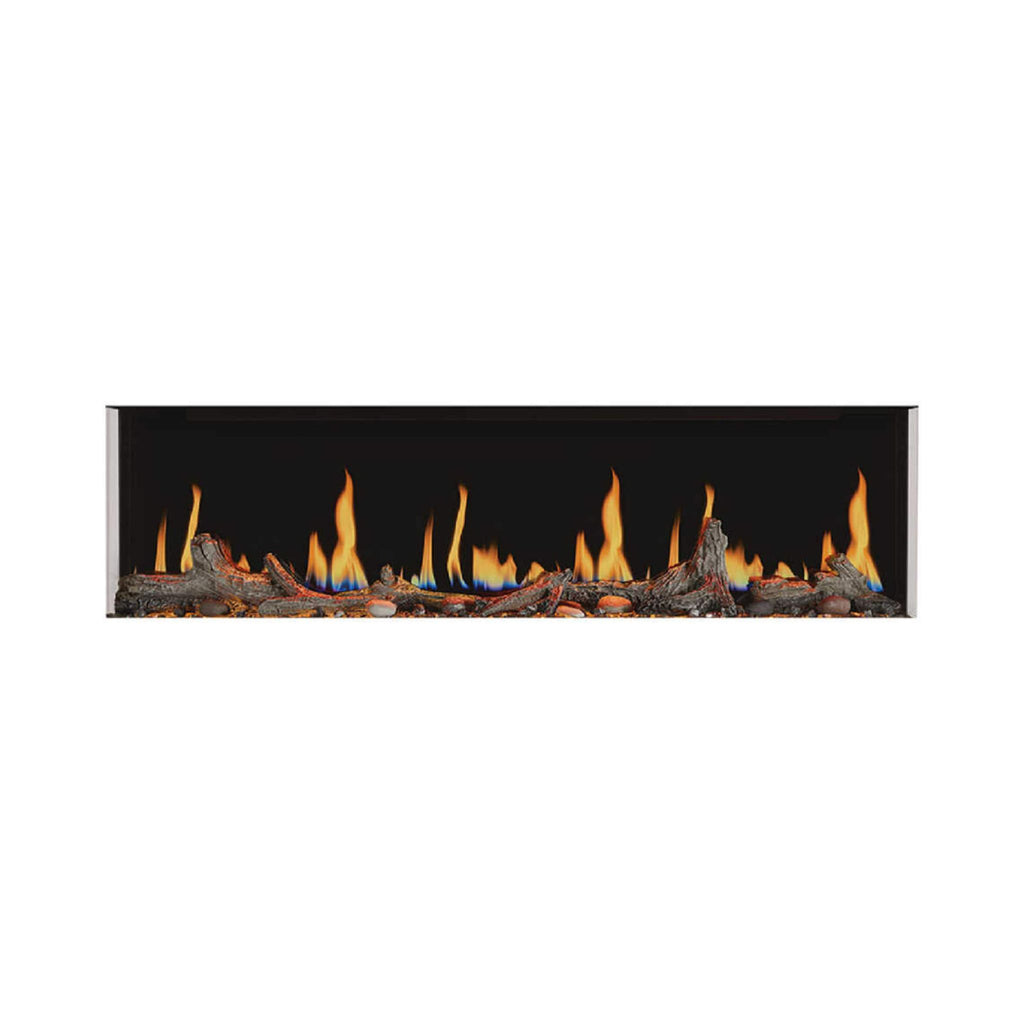 Napoleon Luminex 65" LCD Built-In Electric Fireplace With Remote Control [NEFL65LCD-3SV] (SAK83665) - Saksby Wholesale - Yellow Flames View