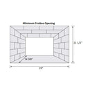 Napoleon Oakville 3 Direct Vent Natural Gas Fireplace Insert, 28" [GDI3N-1] (SAK25498) SAKSBY - Firebox Opening Dimensions View