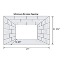 Napoleon Oakville 3 Glass Direct Vent Electronic Ignition Natural Gas Fireplace Insert, 28" [GDIG3N] - Saksby Wholesale - Firebox Dimensions View