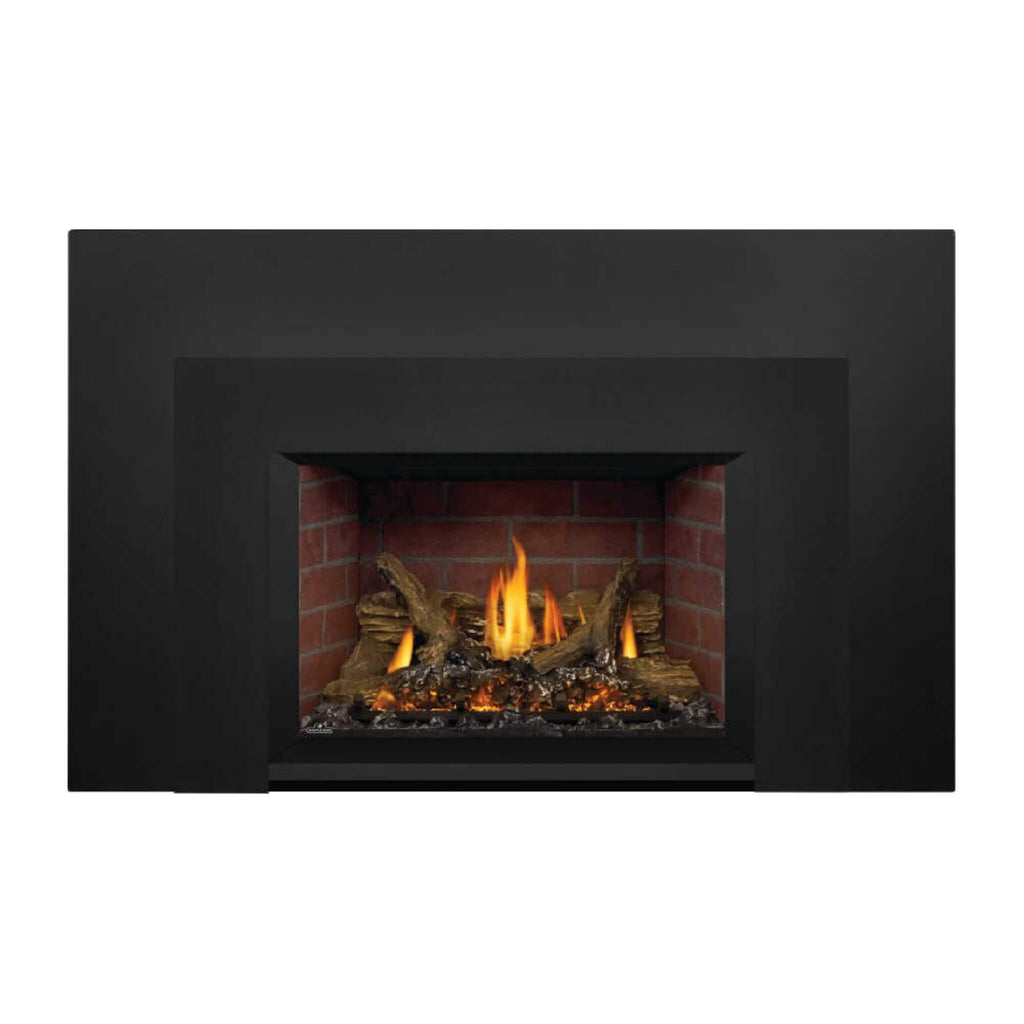NAPOLEON OAKVILLE X3/X4 Direct Vent Electronic Ignition Natural Gas Fireplace Insert (GDIX3N/4N-1) - Front View With Black Frame