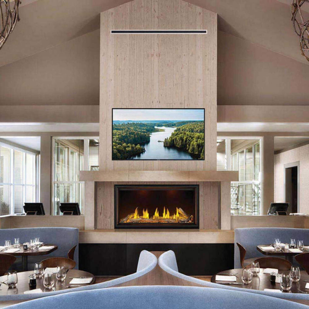 Napoleon Tall Linear Vector Direct Vent Natural Gas Fireplace With Remote Control [TLV50/62/74N] (SAK58256) - Saksby Wholesale - Lifestyle View