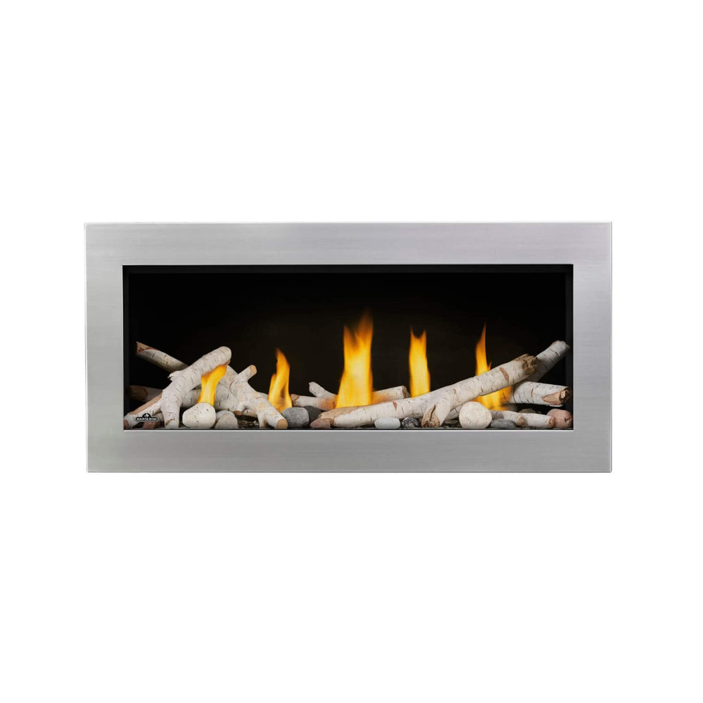 Napoleon Vector™ 38 Single-Sided Direct Vent Electronic Natural Gas Fireplace With eFire App, 53" [LV38N-1] (SAK14749) -Saksby Wholesale  - White Brick