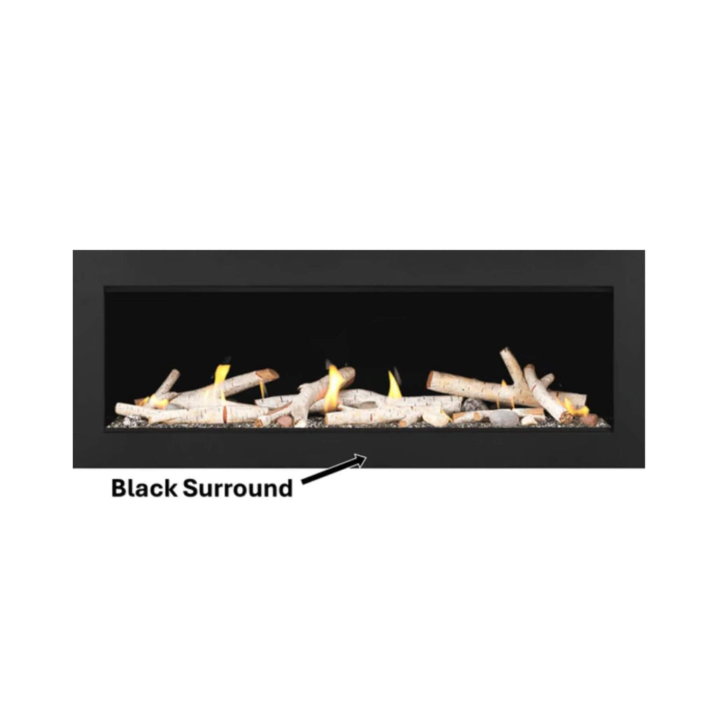 Napoleon Vector 50 Single-Sided 65-Inch Direct Vent Electronic Natural Gas Fireplace With Night Light System [LV50N-2] (SAK29481) - Saksby Wholesale - Black Surround View