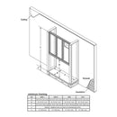 Napoleon Vector 50 Single-Sided 65-Inch Direct Vent Electronic Natural Gas Fireplace With Night Light System [LV50N-2] (SAK29481) - Saksby Wholesale - Dimensions View