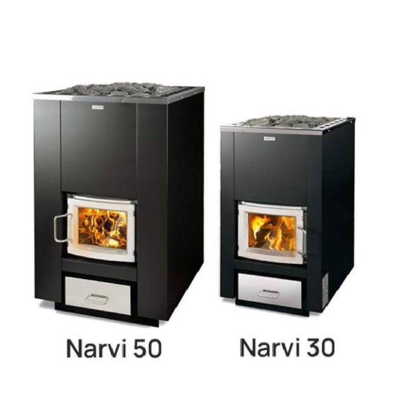 Narvi 30/50 Wood-Burning Sauna Stove (SAK57961) SAKSBY - 50 and 30 View