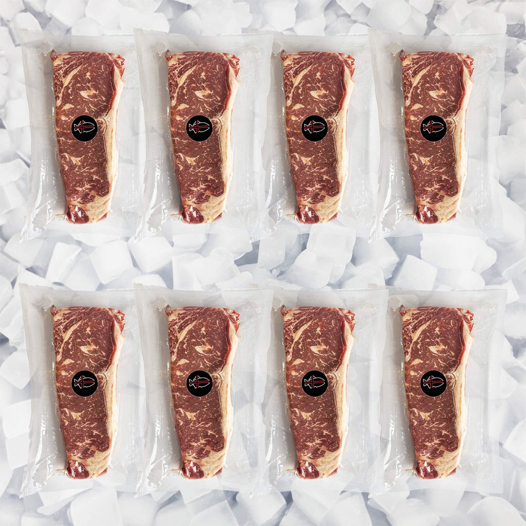 Premium Natural Grass Fed Black Angus Prime NY Strip Steak (Bulk Case) (SAK46120)