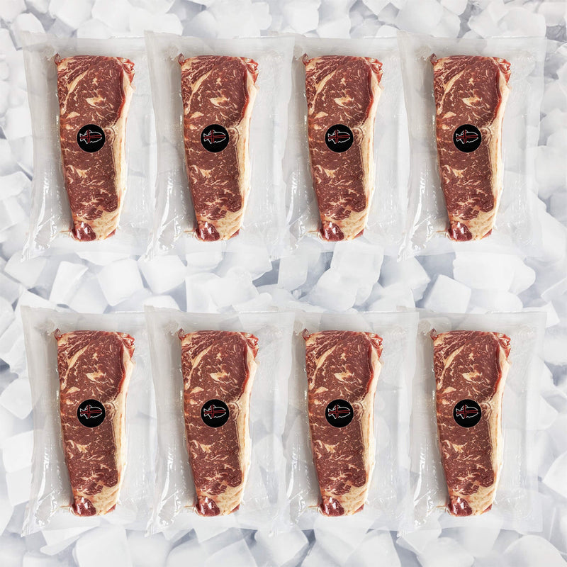 Premium Natural Grass Fed Black Angus Prime NY Strip Steak (Bulk Case) (SAK46120)