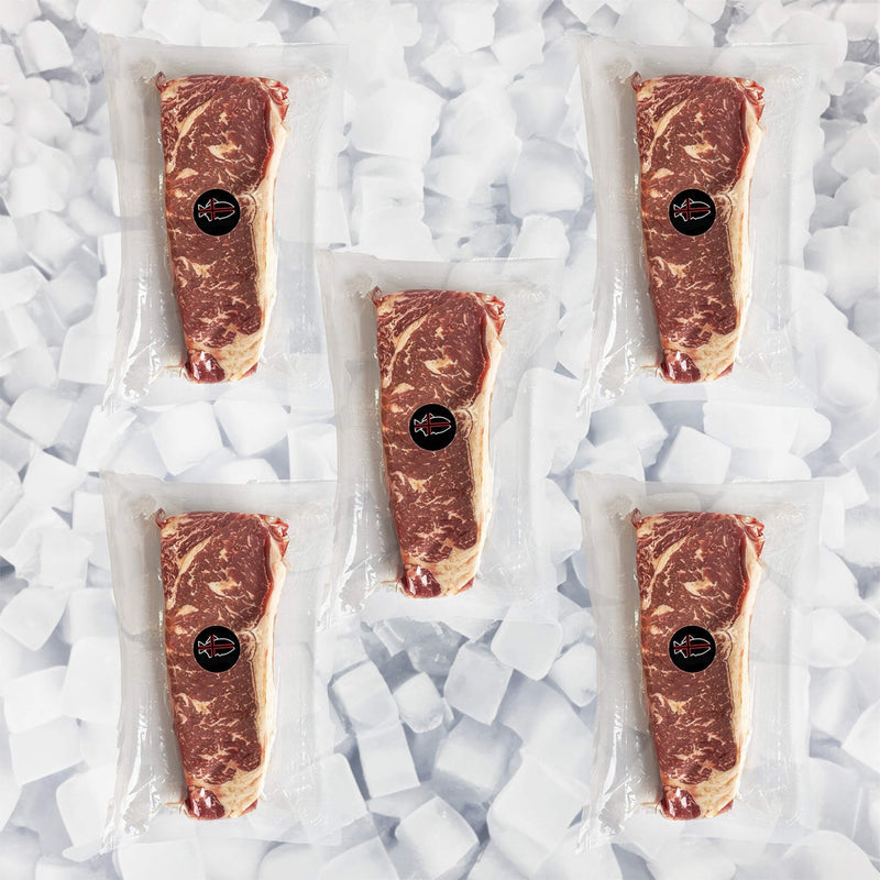 Premium Natural Grass Fed Black Angus Prime NY Strip Steak (Bulk Case) (SAK46120)