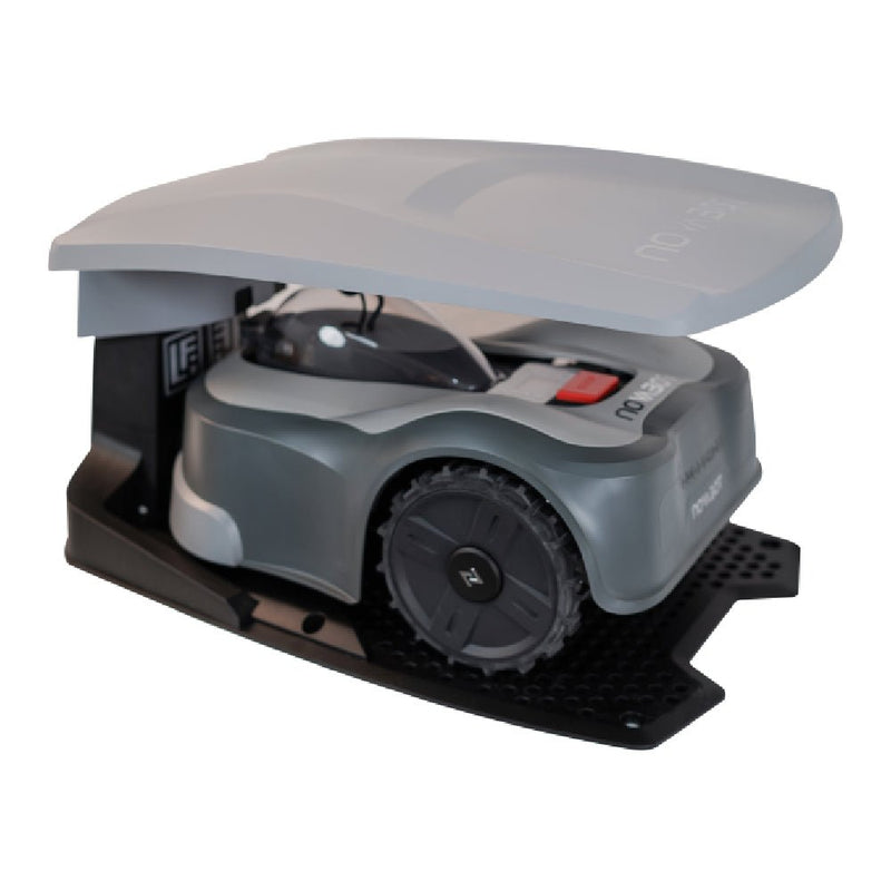 NOVABOT N2000 Premium Boundary Free Robot Lawn Mower For Large Lawns, 1.5 Acres - SAKSBY.com - Charging Station - Back View