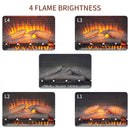 Nuvia 36-Inch Electric Antique Black Infrared Fireplace Insert Trim Kit With Touch Panel (SAK84610) - Saksby Wholesale - Flame Brightness