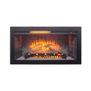 Nuvia 36-Inch Electric Antique Black Infrared Fireplace Insert Trim Kit With Touch Panel (SAK84610) - Saksby Wholesale - Front view