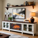 Nuvia 36-Inch Electric Antique Black Infrared Fireplace Insert Trim Kit With Touch Panel (SAK84610) - Saksby Wholesale - Inserted in Drawer