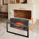 Nuvia 36-Inch Electric Antique Black Infrared Fireplace Insert Trim Kit With Touch Panel (SAK84610) - Saksby Wholesale - Installation Dimensions
