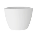 Nuvia 59-Inch Luxury Solid Surface Matte White Freestanding Soaking Tub (SAK95320) - Saksby Wholesale - HEight View