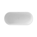 Nuvia 59-Inch Luxury Solid Surface Matte White Freestanding Soaking Tub (SAK95320) - Saksby Wholesale -Top View