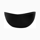 Nuvia 63-Inch Modern Freestanding Single-Piece Matte Black Finish Stone Resin Bathtub (SAK69041) - Saksby Wholesale - Front Side VIew