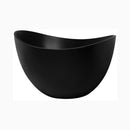Nuvia 63-Inch Modern Freestanding Single-Piece Matte Black Finish Stone Resin Bathtub (SAK69041) - Saksby Wholesale - Shape View