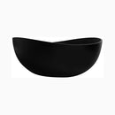 Nuvia 63-Inch Modern Freestanding Single-Piece Matte Black Finish Stone Resin Bathtub (SAK69041) - Saksby Wholesale - Side View