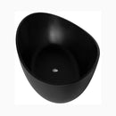 Nuvia 63-Inch Modern Freestanding Single-Piece Matte Black Finish Stone Resin Bathtub (SAK69041) - Saksby Wholesale - TOp View