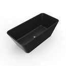 Nuvia 67-Inch Luxury Freestanding Solid Surface Soaking Bathtub (SAK51920) - Saksby Wholesale - Side Top View
