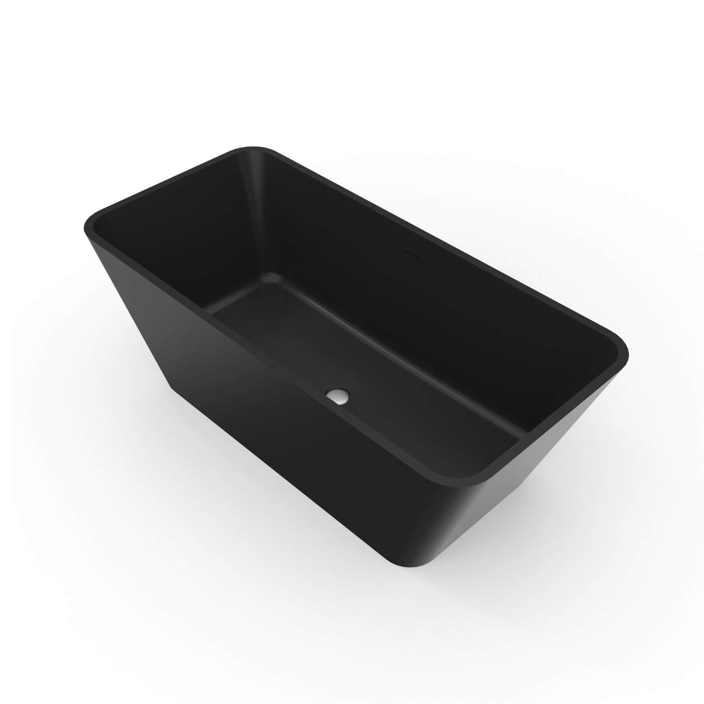 Nuvia 67-Inch Luxury Freestanding Solid Surface Soaking Bathtub (SAK51920) - Saksby Wholesale - Top Side View