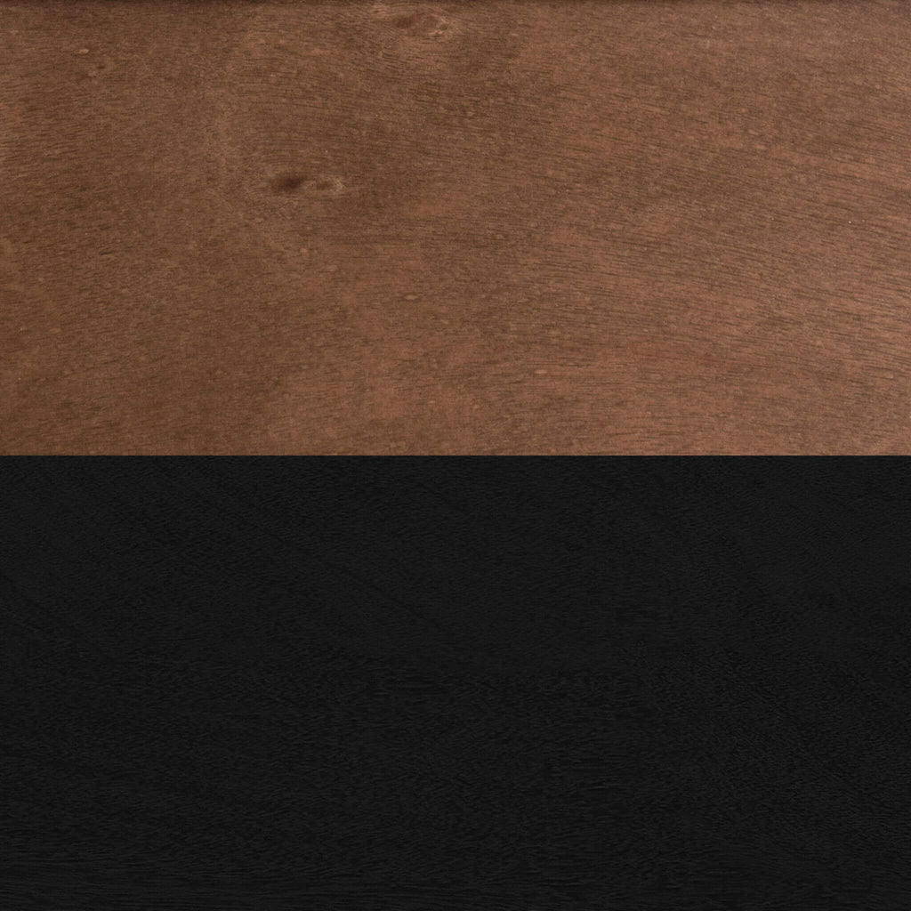 Nuvia 83-Inch Bourbon Black TV Stand With Fireplace And Glass Windowpane Doors (SAK40281) - Saksby Wholesale - Texture and Color Details