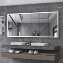 Nuvia 96X40-Inch Wall-Mounted Medicine Cabinet Mirror With Anti-Fog And Tri-Color LED Lights (SAK82340) - Saksby Wholesale - Bathroom Lifestyle