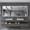 Nuvia 96X40-Inch Wall-Mounted Medicine Cabinet Mirror With Anti-Fog And Tri-Color LED Lights (SAK82340) - Saksby Wholesale - Lifestyle Image