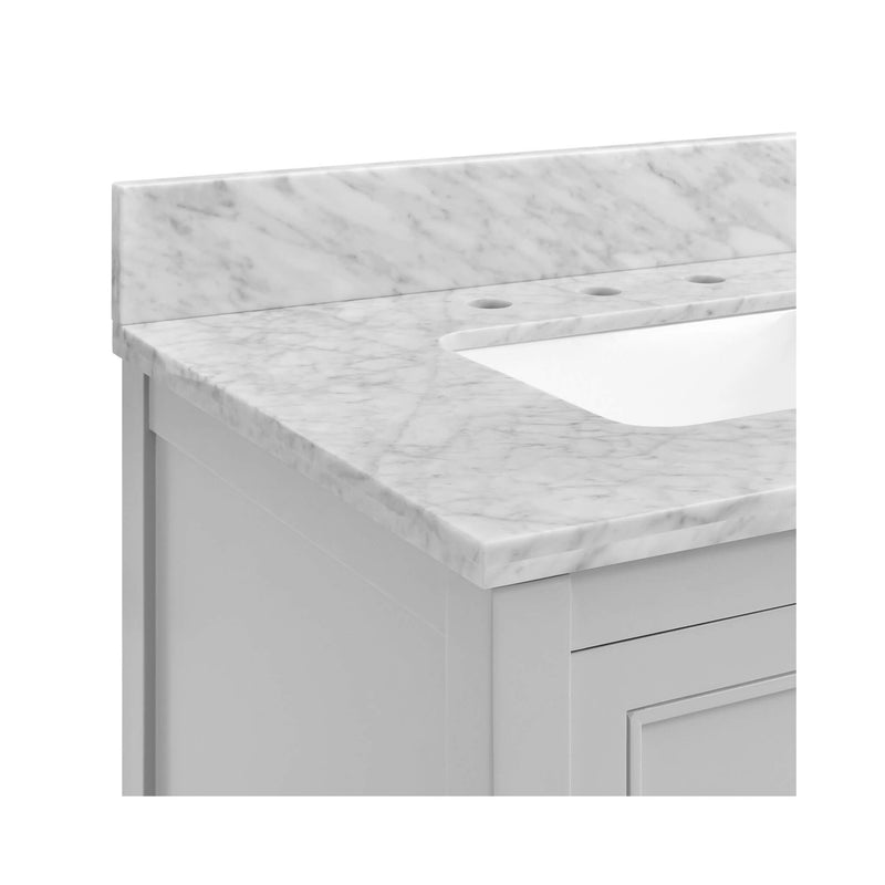 Nuvia Premium 60-Inch Freestanding Double Sink Bathroom Vanity With Carrara Marble Top (SAK51829) - Saksby Wholesale - Material View
