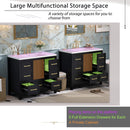 Nuvia Premium 72-Inch Bathroom Vanity Set With Resin Sink And Soft-Close Drawers (SAK62749) - Saksby Wholesale - Storage Space Details