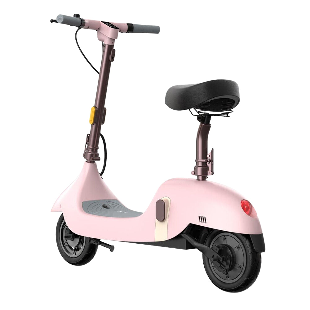 Okai Beetle Pro EA10C 900W 48V/10.4AH Small Foldable Electric Scooter With Seat, Pink (SAK71536) - Saksby Wholesale - Back View