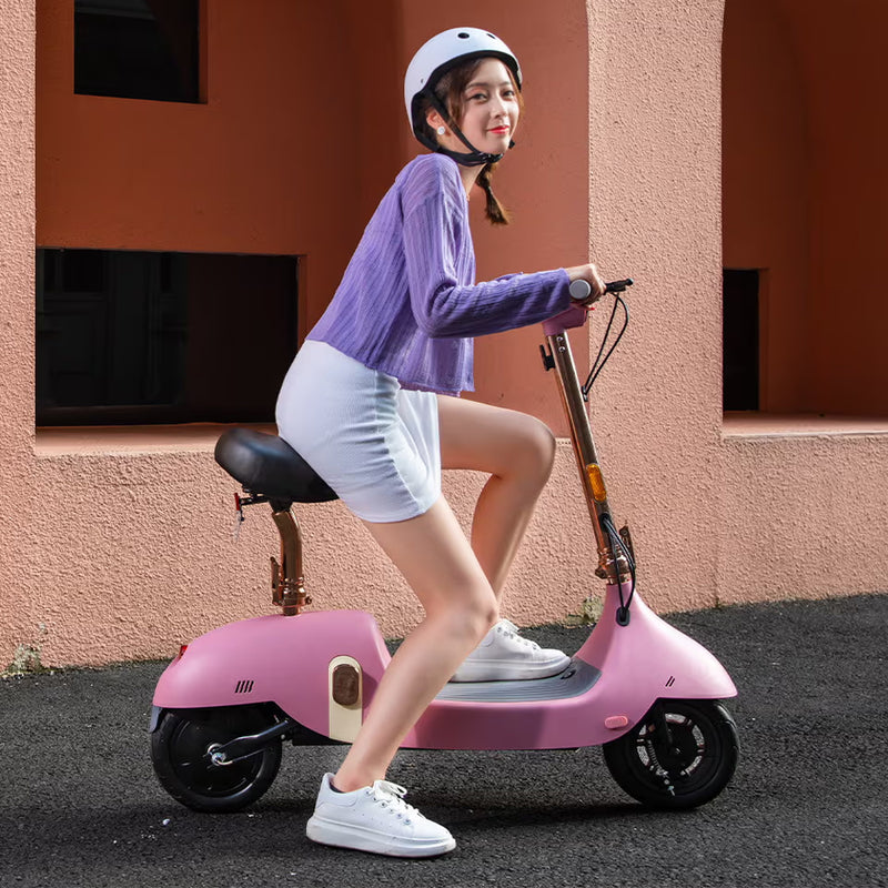 Okai Beetle Pro EA10C 900W 48V/10.4AH Small Foldable Electric Scooter With Seat, Pink (SAK71536) - Saksby Wholesale - Lifestyle