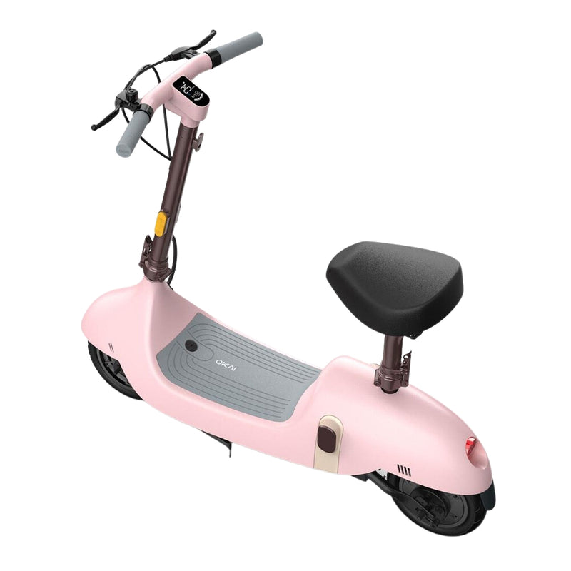 Okai Beetle Pro EA10C 900W 48V/10.4AH Small Foldable Electric Scooter With Seat, Pink (SAK71536) - Saksby Wholesale - Top View