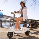 Okai Beetle Pro EA10C 900W 48V/10.4AH Small Foldable Electric Scooter With Seat, White (SAK73526) - Saksby Wholesale - Demonstration View