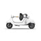Okai Beetle Pro EA10C 900W 48V/10.4AH Small Foldable Electric Scooter With Seat, White (SAK73526) - Saksby Wholesale - Folded