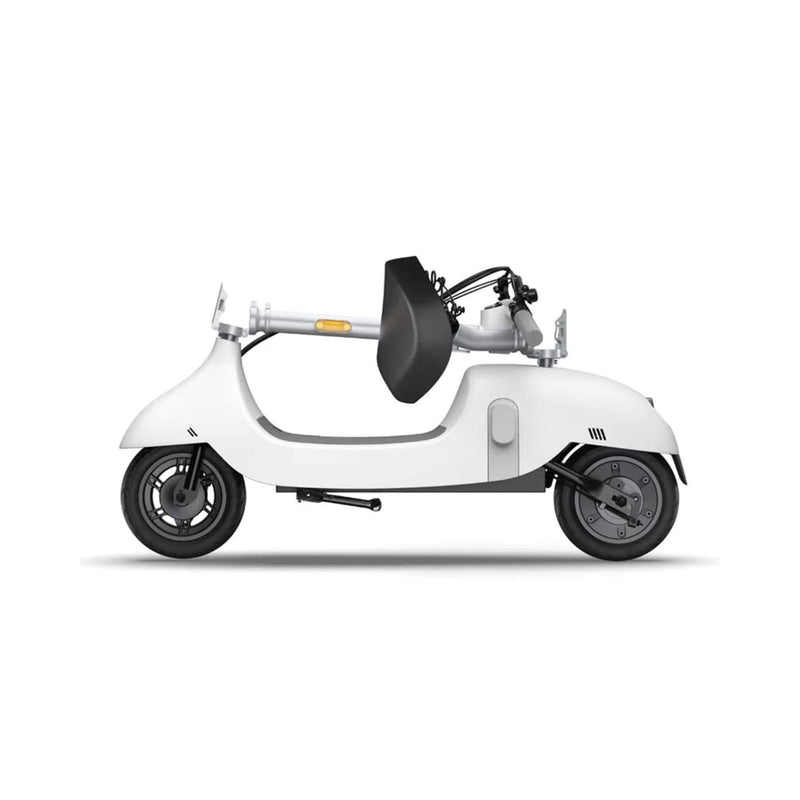 Okai Beetle Pro EA10C 900W 48V/10.4AH Small Foldable Electric Scooter With Seat, White (SAK73526) - Saksby Wholesale - Folded