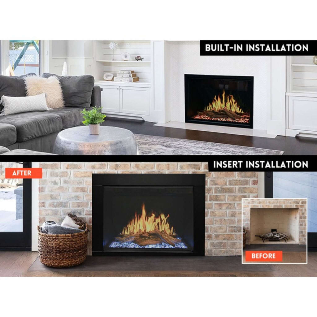 MODERN FLAMES ORION TRADITIONAL 26" Heliovision Electric Fireplace [OR26-TRAD] (SAK51873) - Installation View
