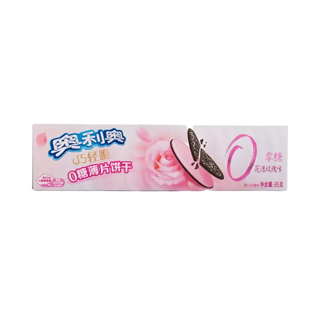 Oreo Ultra Thin Biscuit Rose 0 Sugar – Sugar-Free Rose-Flavored Sandwich Cookies 95G (China)