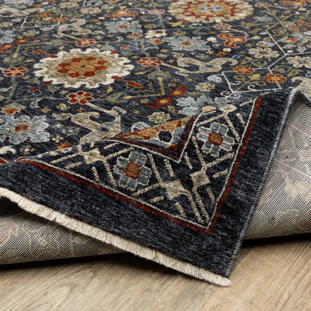 Oriental Weavers Aberdeen 006B1 Blue Traditional Polyester Indoor Area Rectangle Rug (SAK98124)