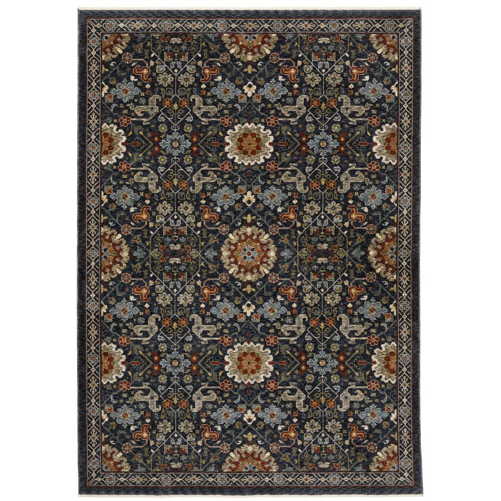 Oriental Weavers Aberdeen 006B1 Blue Traditional Polyester Indoor Area Rectangle Rug (SAK98124)