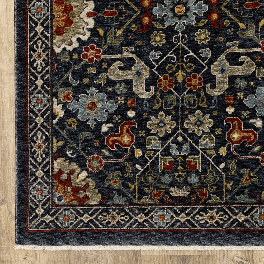 Oriental Weavers Aberdeen 006B1 Blue Traditional Polyester Indoor Area Rectangle Rug (SAK98124)