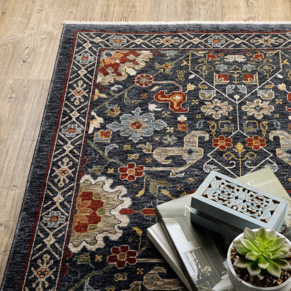 Oriental Weavers Aberdeen 006B1 Blue Traditional Polyester Indoor Area Rectangle Rug (SAK98124)